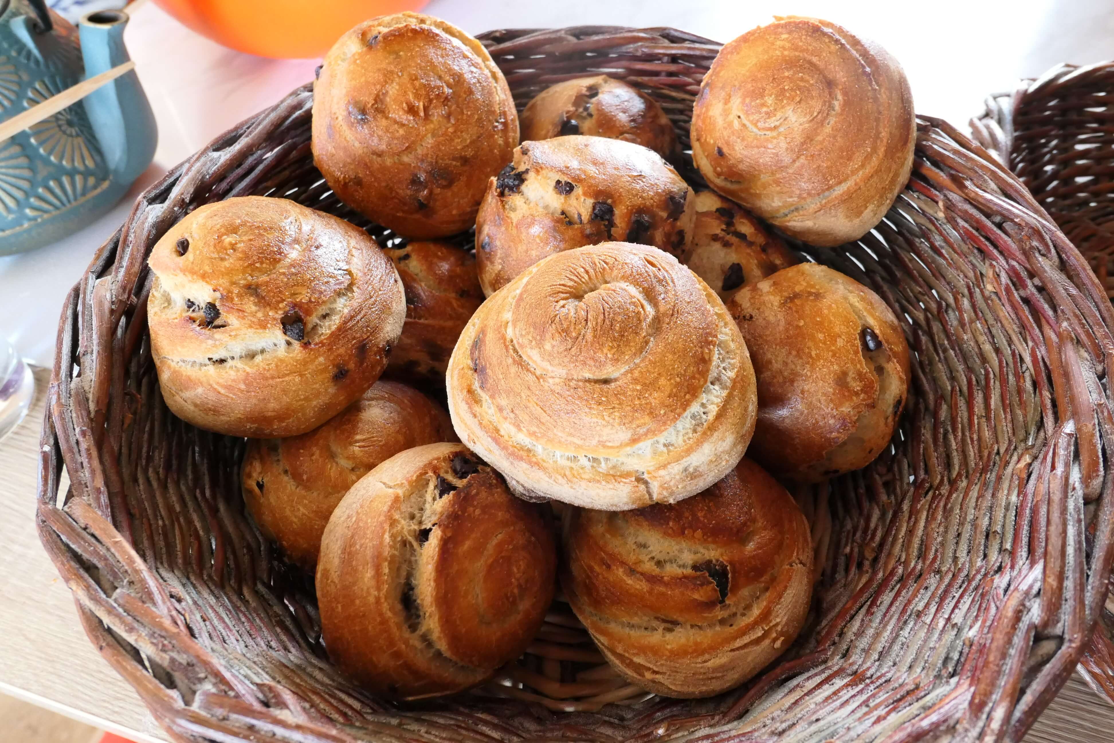 Petits pains aux raisins/chocolat